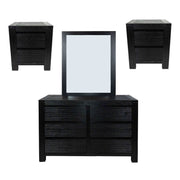 Tofino 4pc Bedroom Set Dresser And Nightstand Set Black