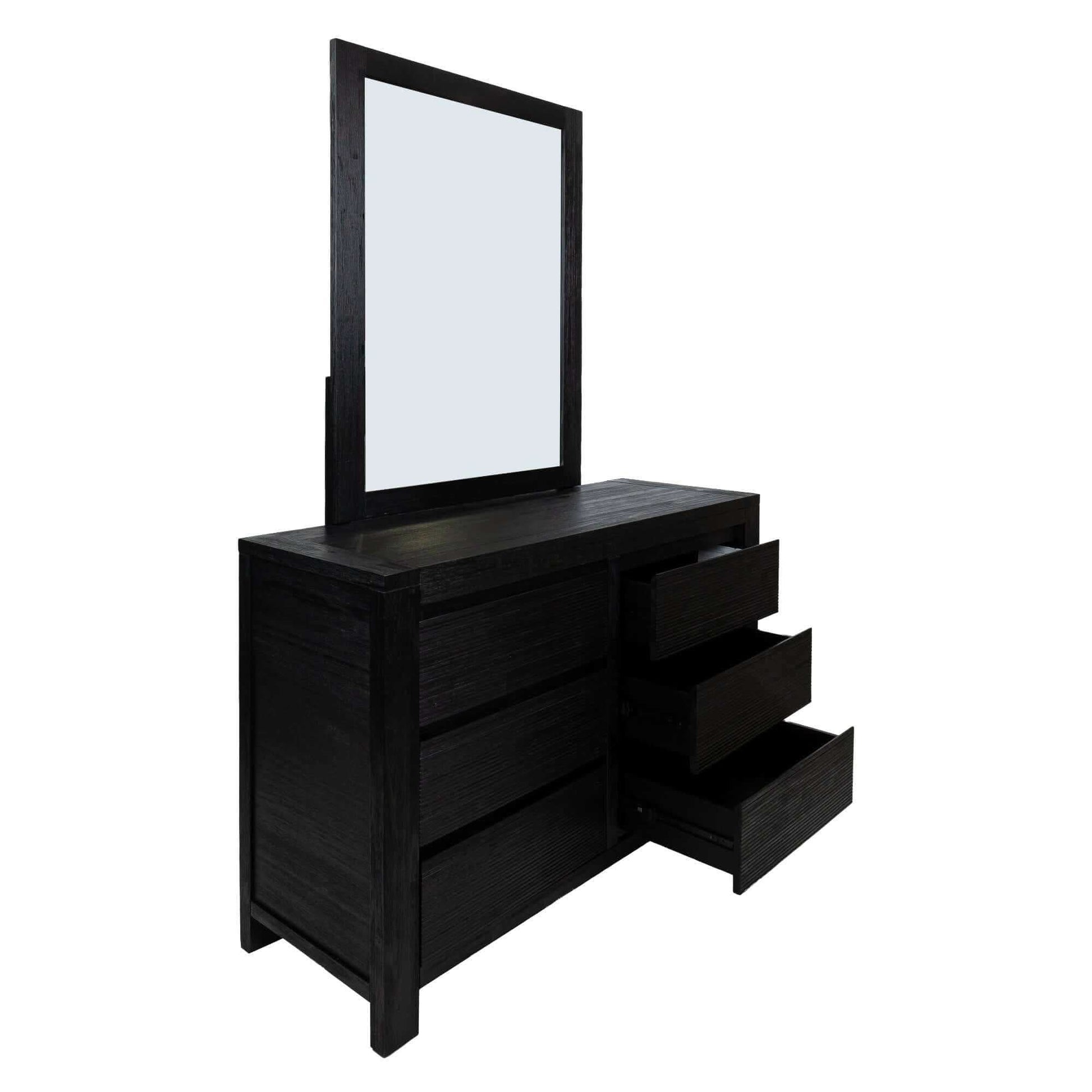 Tofino 4pc Bedroom Set Dresser And Nightstand Set Black