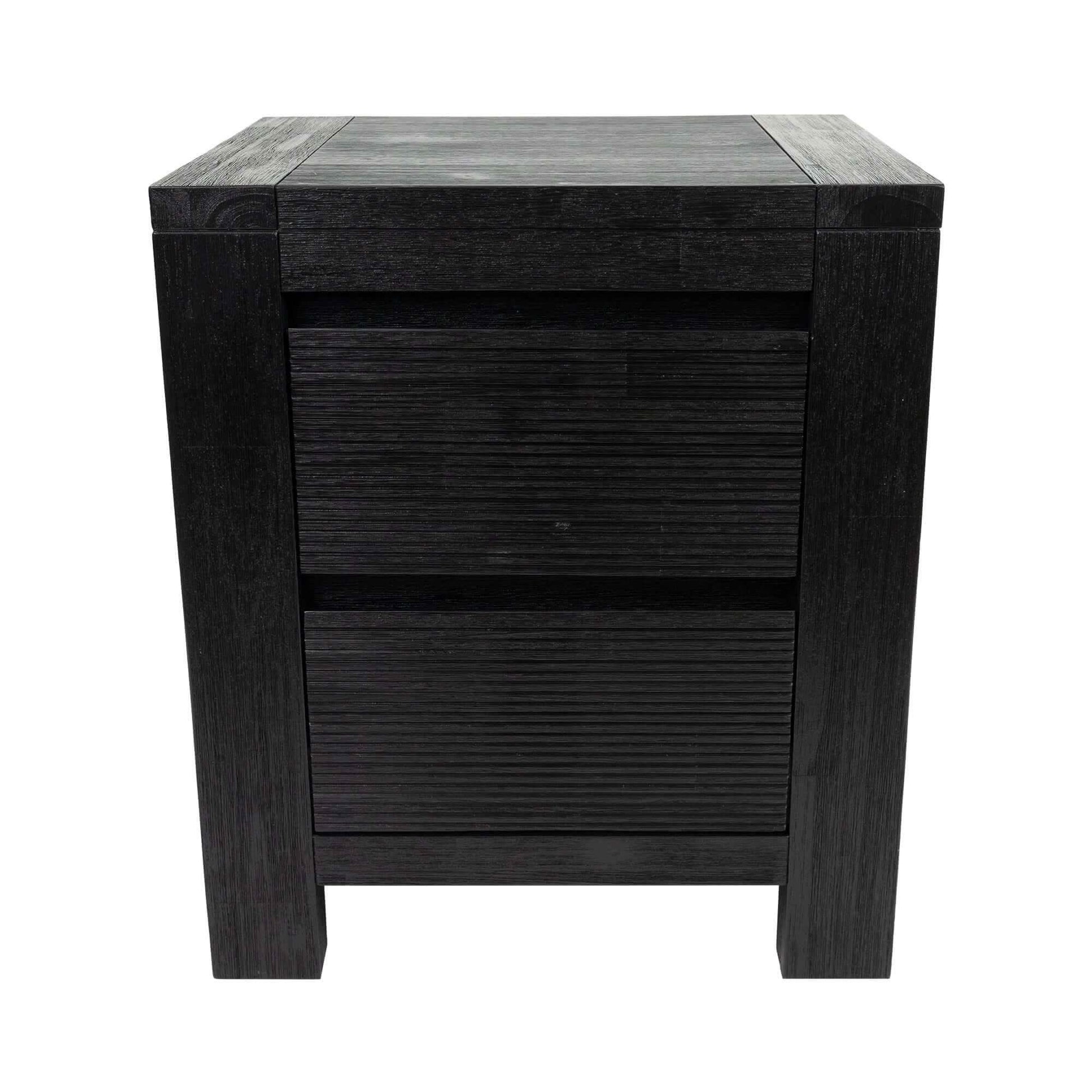 Tofino 2 Drawers Nightstand Set of 2 - Black