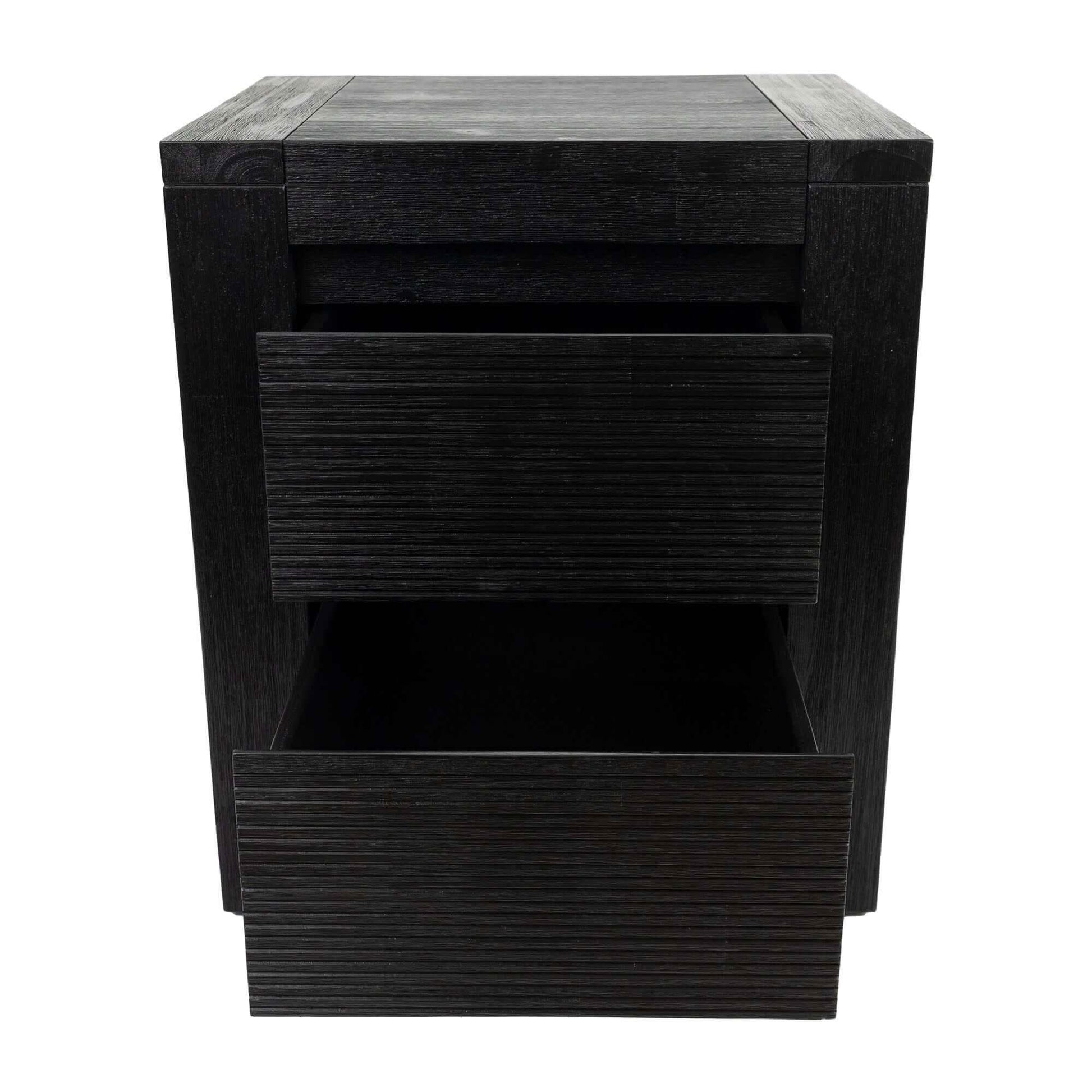 Tofino 2 Drawers Nightstand Set of 2 - Black