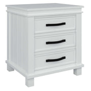 Lily Bedside Tables 3 Drawer Cabinet - White
