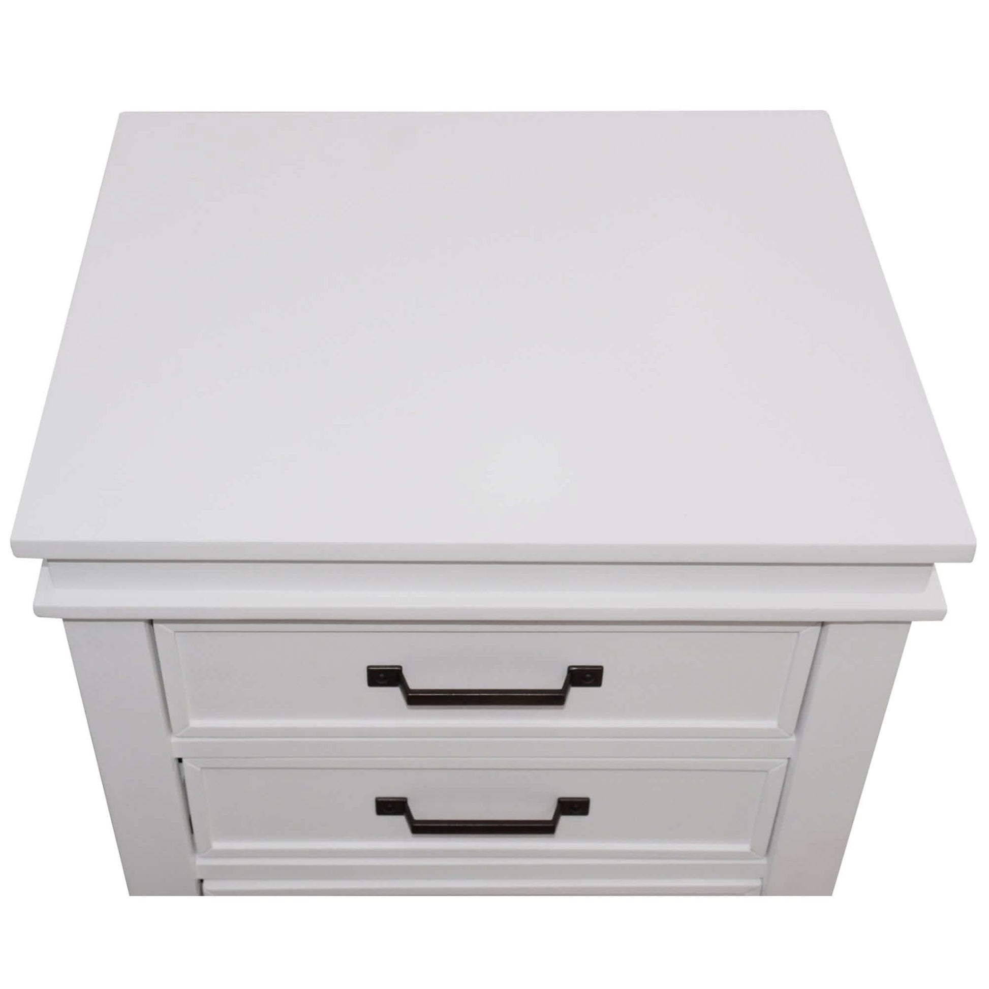 Lily Bedside Tables 3 Drawer Cabinet - White