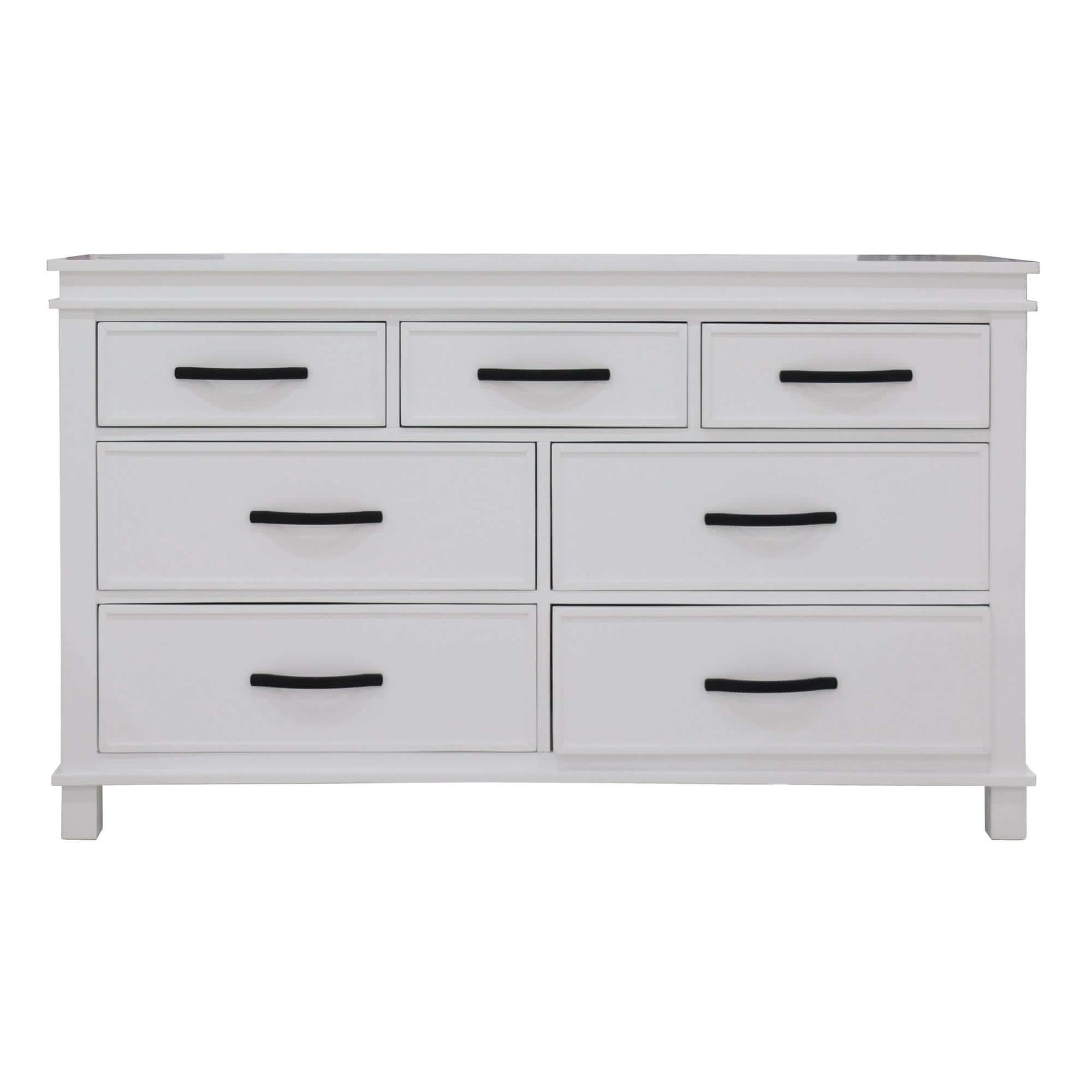 Lily Dresser 7 Drawer Chest Storage Cabinet - White