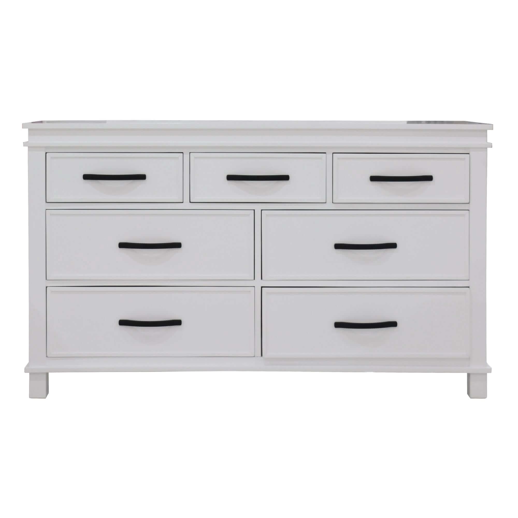 Lily Dresser 7 Drawer Chest Storage Cabinet - White