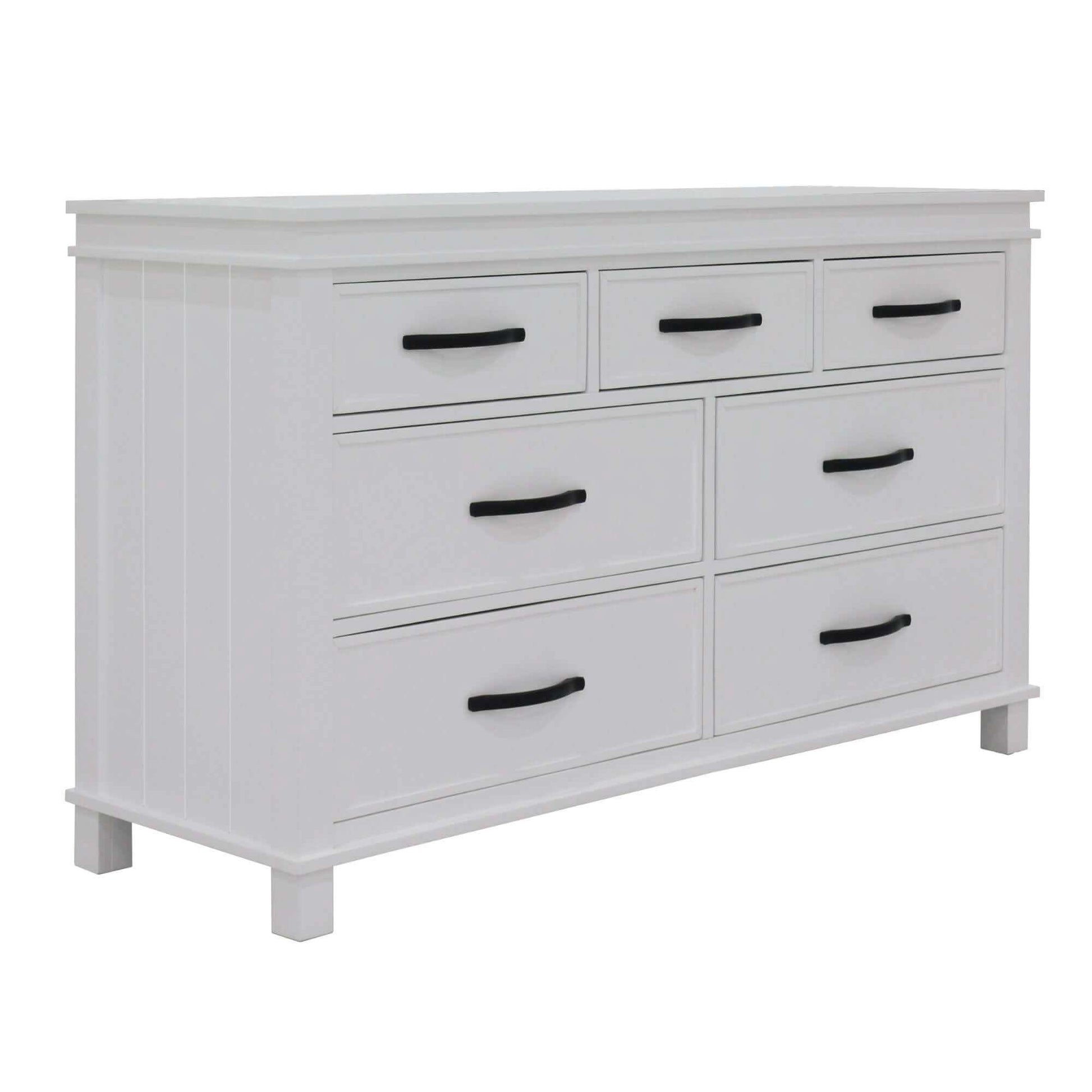 Lily Dresser 7 Drawer Chest Storage Cabinet - White