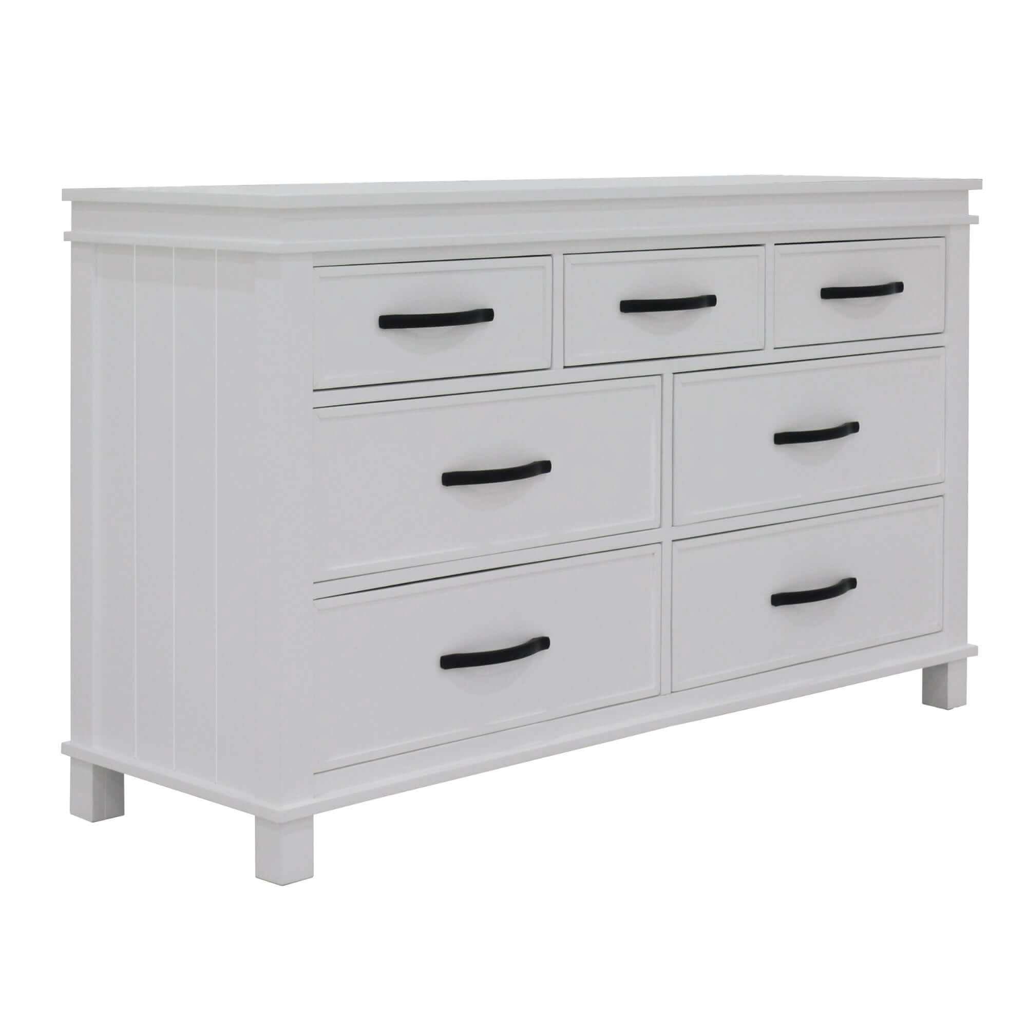 Lily Dresser 7 Drawer Chest Storage Cabinet - White
