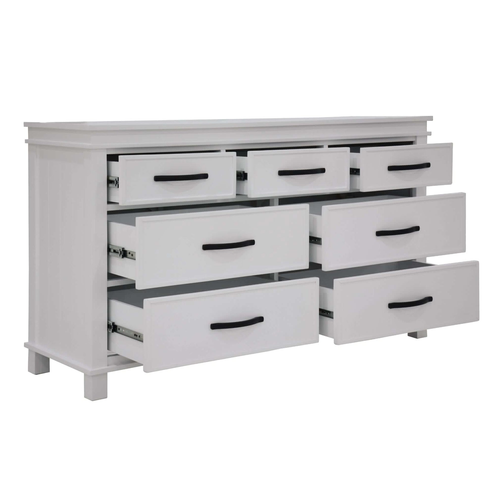 Lily Dresser 7 Drawer Chest Storage Cabinet - White