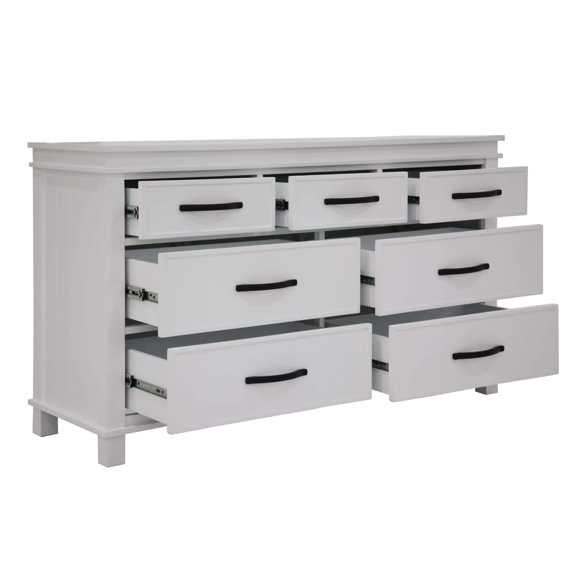 Lily Dresser 7 Drawer Chest Storage Cabinet - White