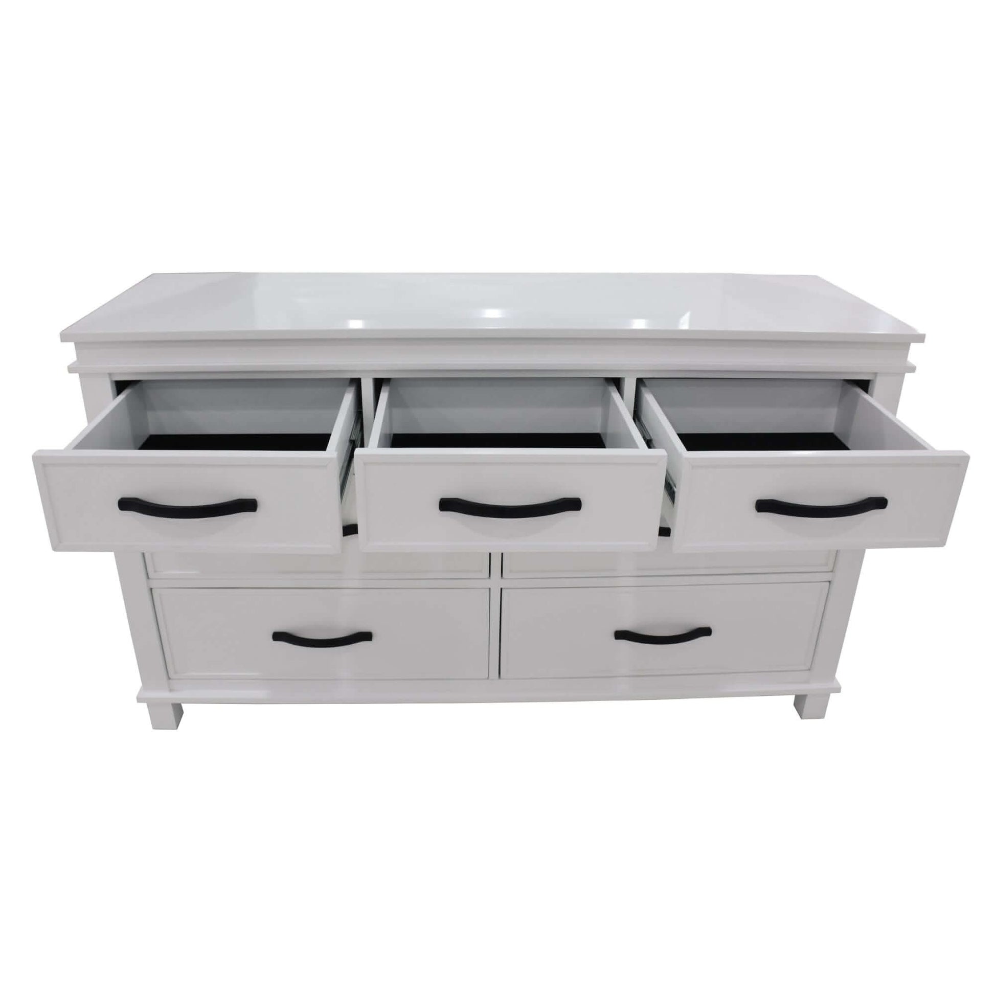 Lily Dresser 7 Drawer Chest Storage Cabinet - White