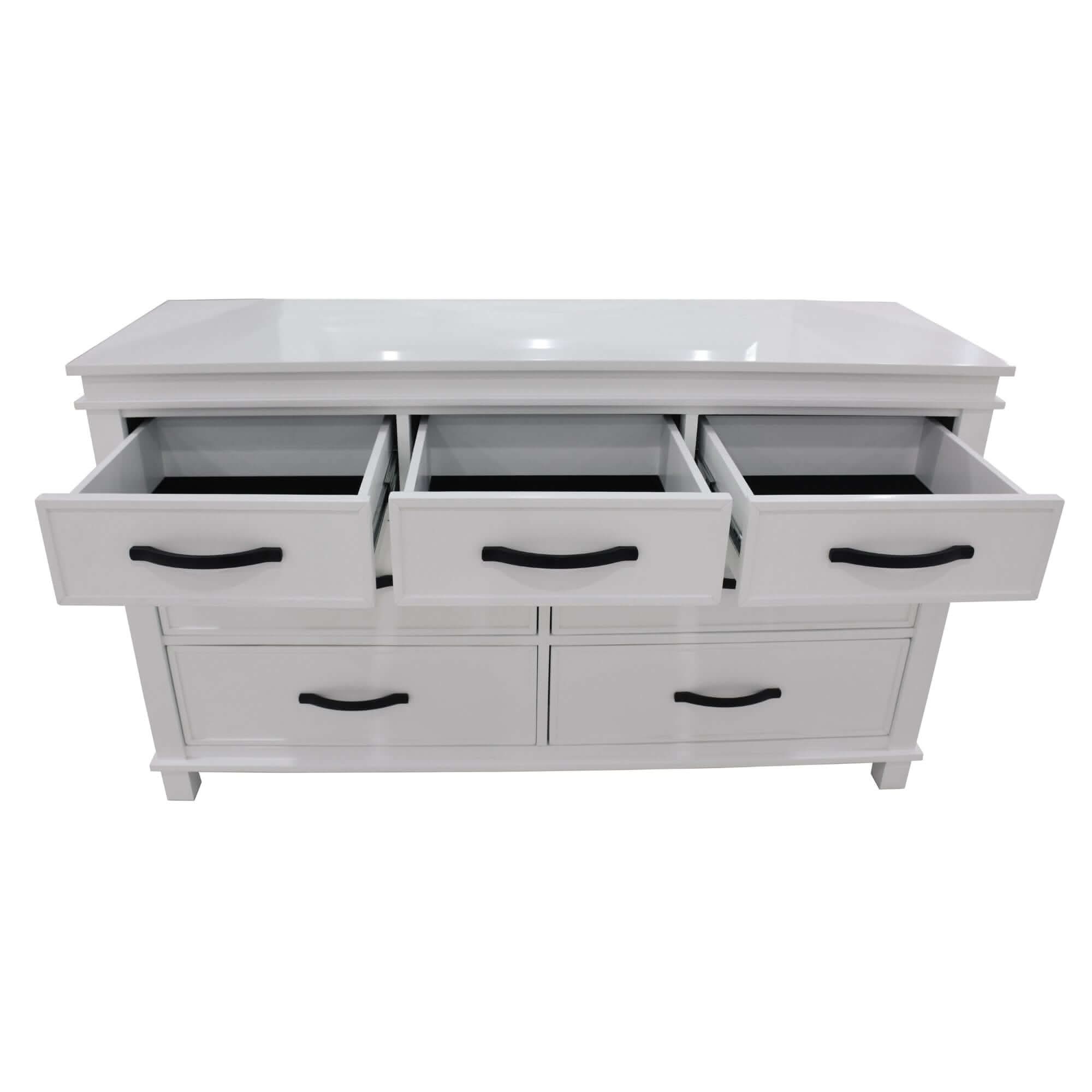 Lily Dresser 7 Drawer Chest Storage Cabinet - White