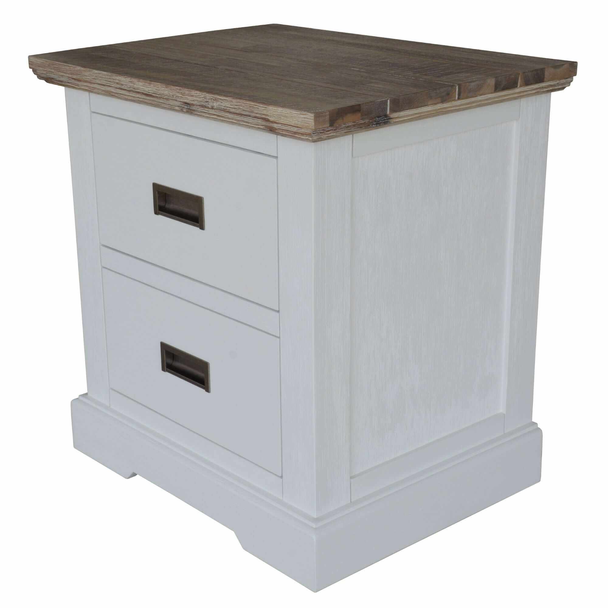 Fiona 4pc Queen Size Bedroom Set - White Grey