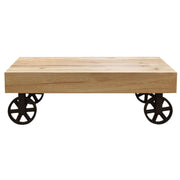 Ethan 120cm Industrial Style Coffee Table - Natural