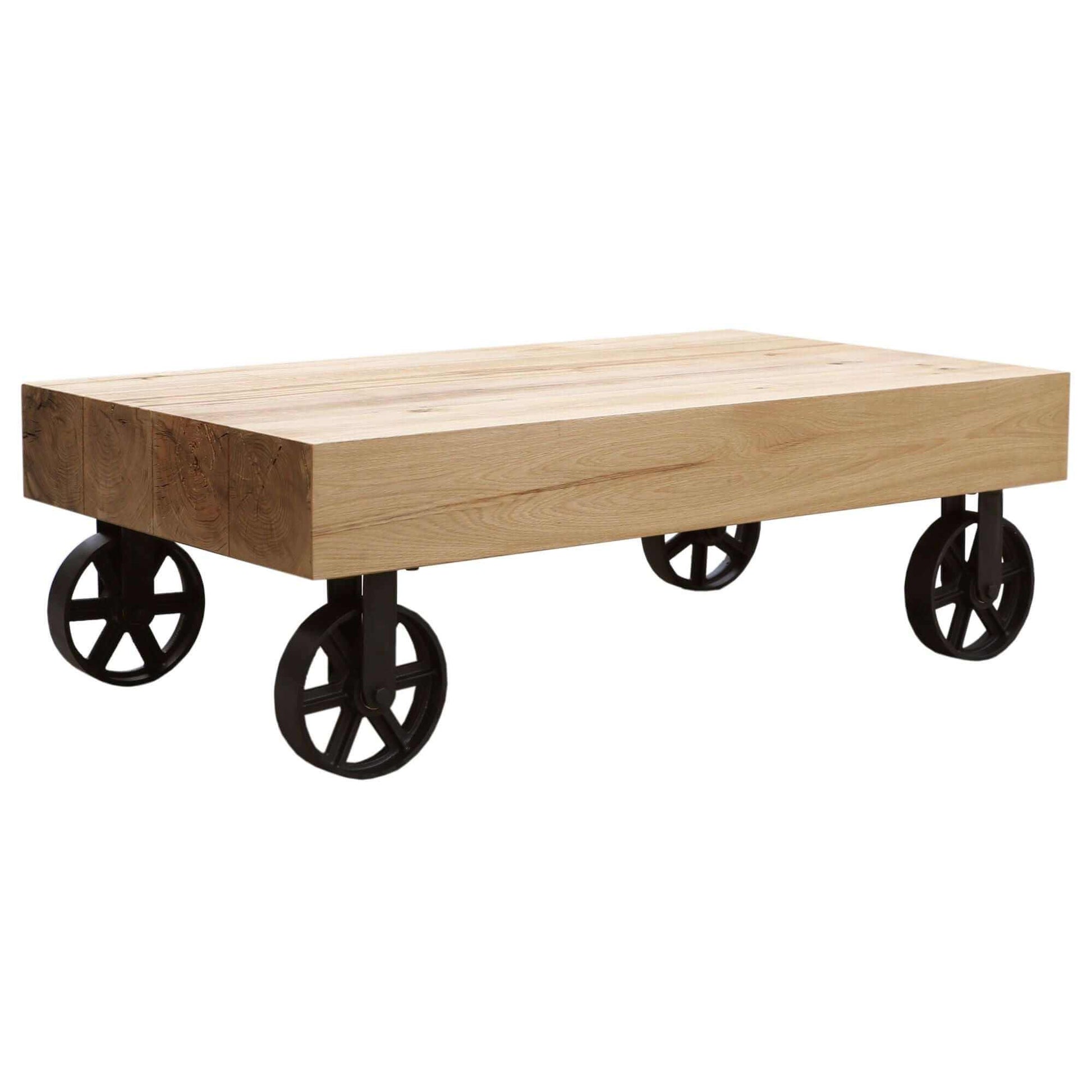 Ethan 120cm Industrial Style Coffee Table - Natural