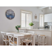 Aster Crossback Dining Chair Set of 6 Solid Birch Timber Wood Ratan Se