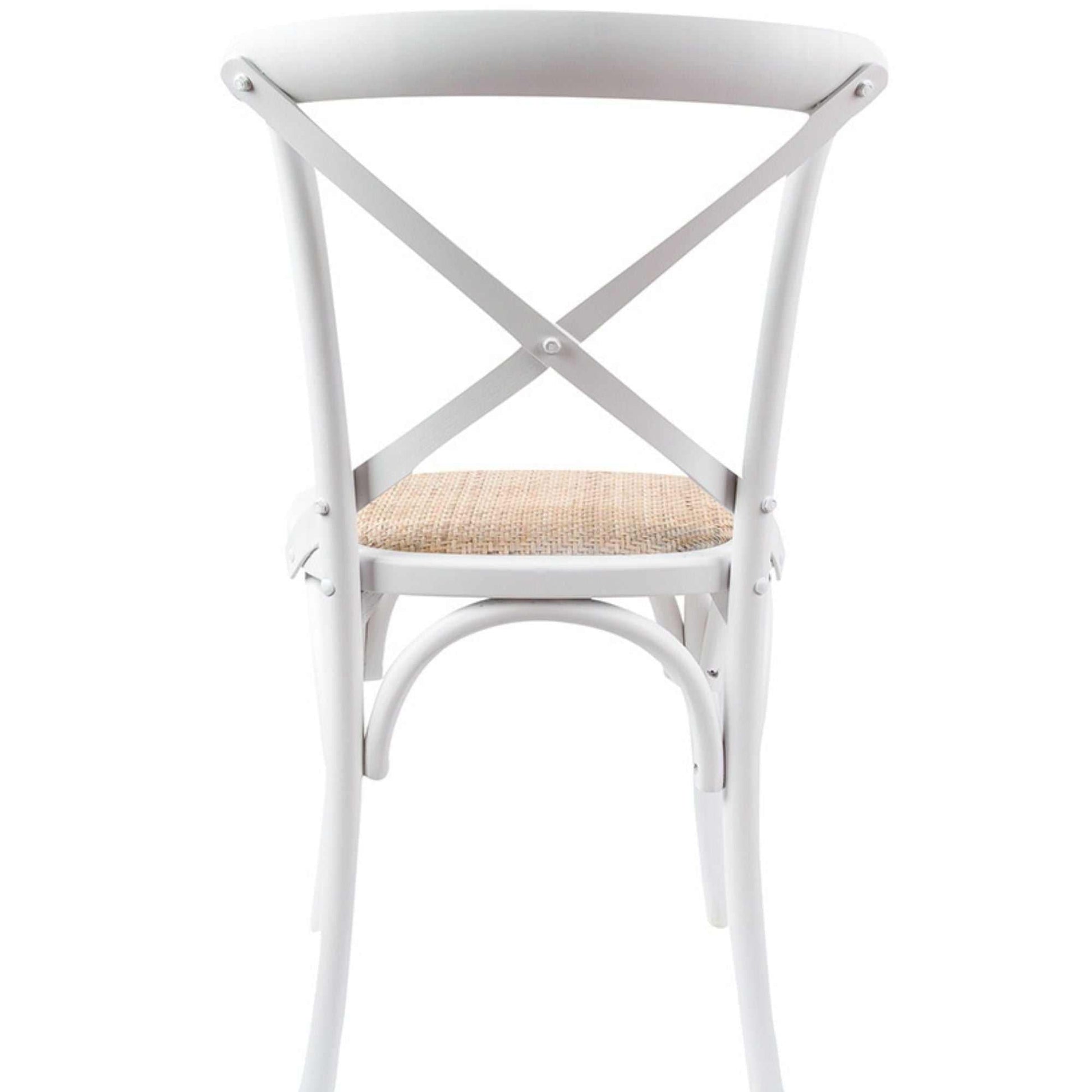 Aster Crossback Dining Chair Set of 6 Solid Birch Timber Wood Ratan Se