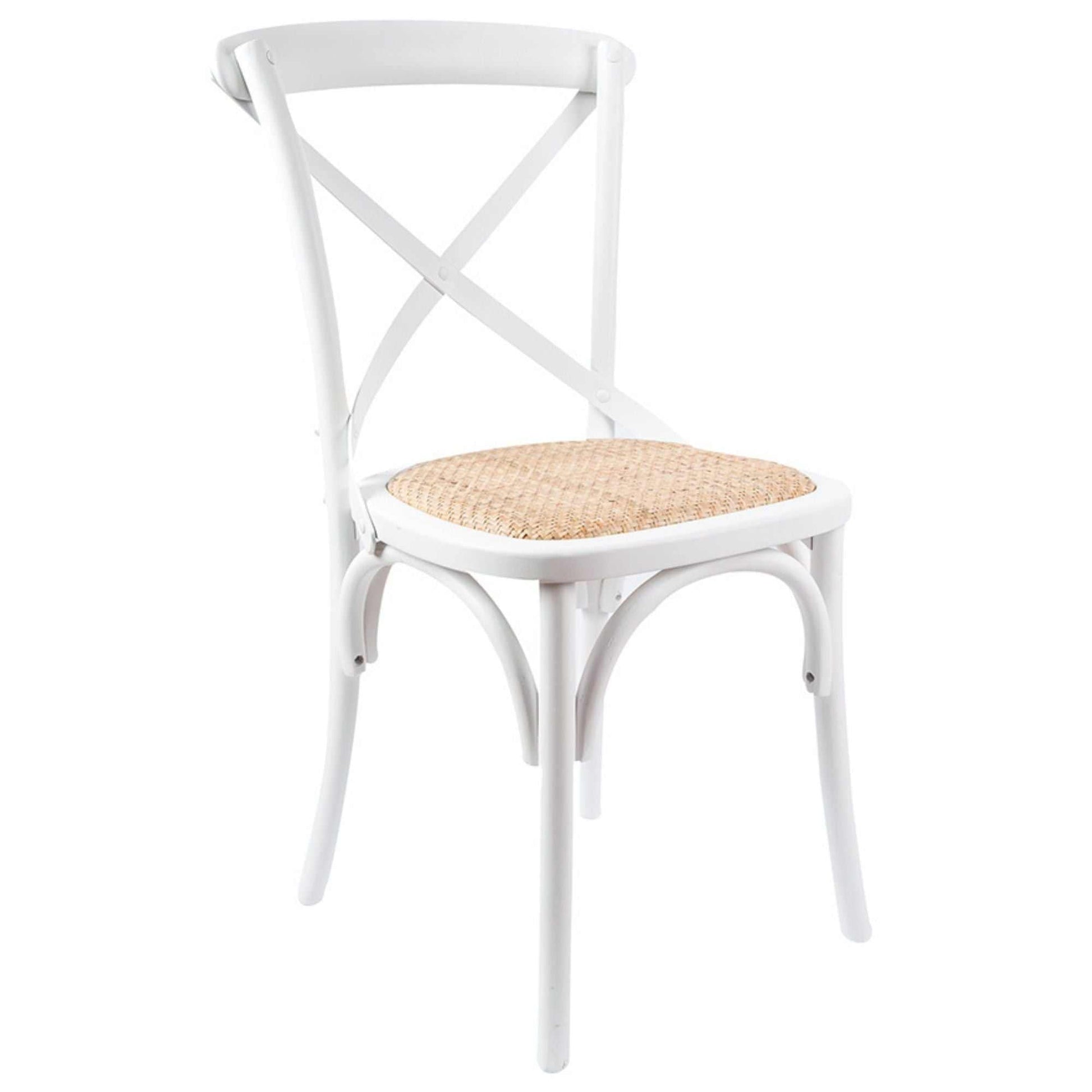 Aster Crossback Dining Chair Set of 8 Solid Birch Timber Wood Ratan Se