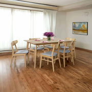 Cusco Scandinavian Dining Set 7pc 150cm Table and 6 Chair