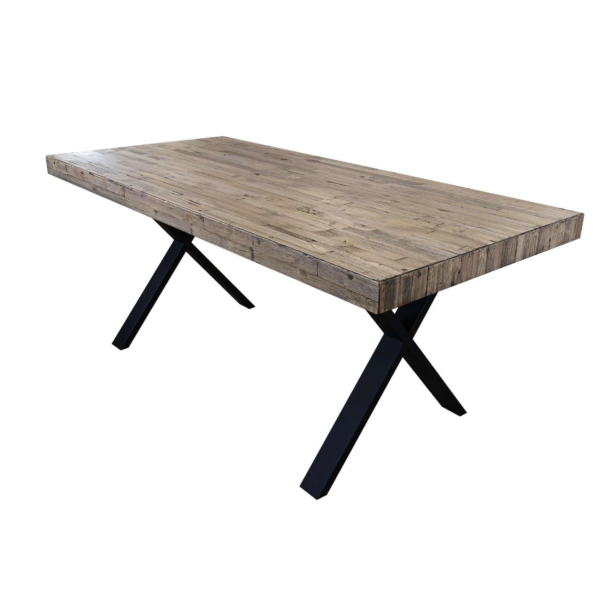 Anika Solid Pine Dining Table 180cm - Smoke