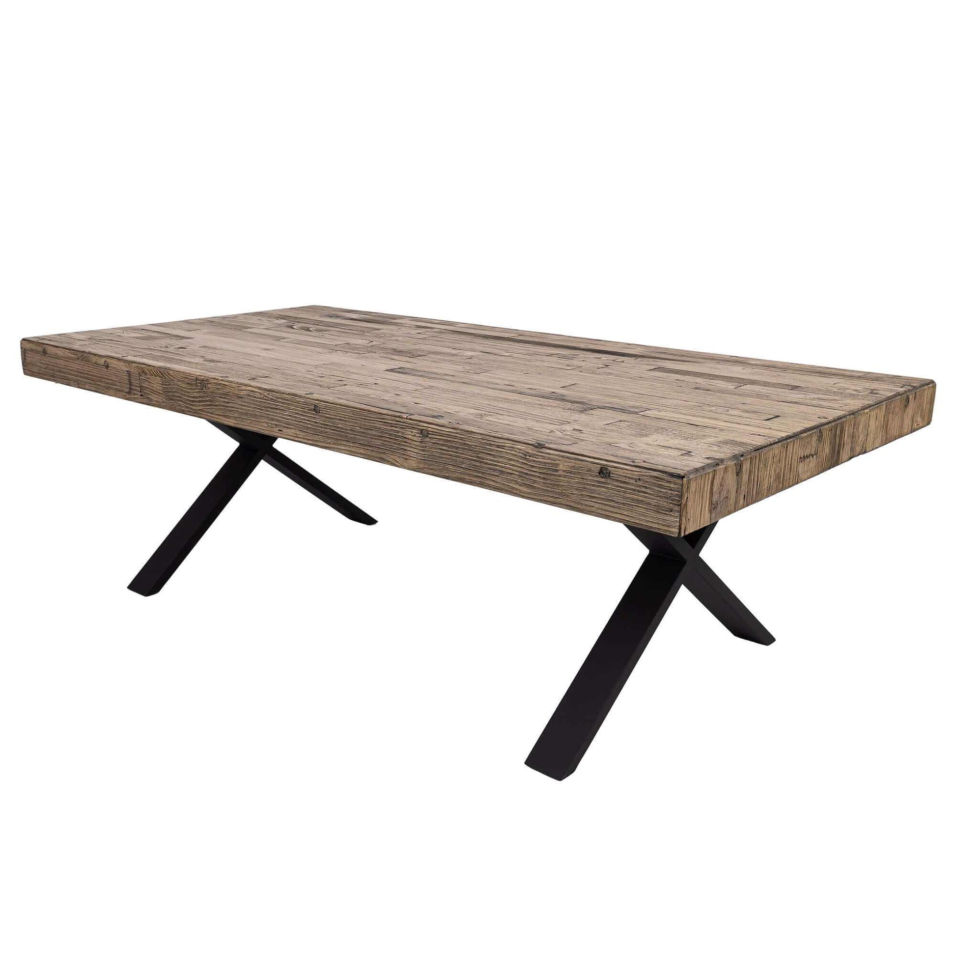 Anika Solid Pine Coffee Table 132cm - Smoke