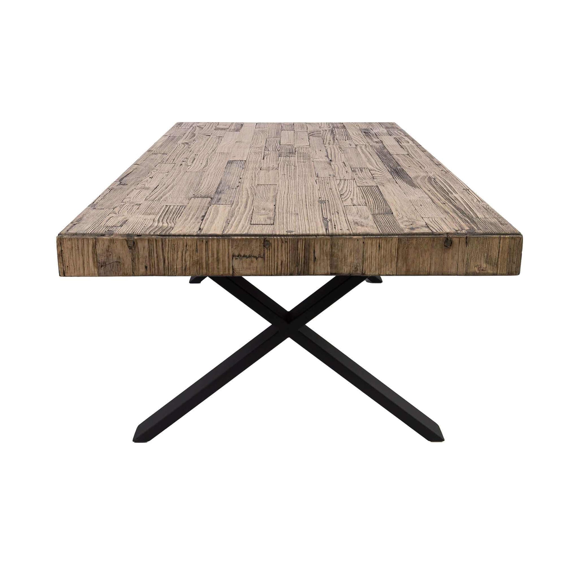 Anika Solid Pine Coffee Table 132cm - Smoke