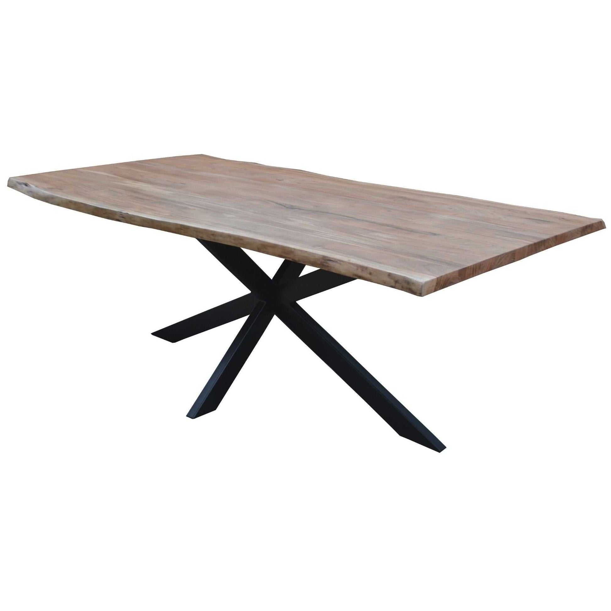 Lantana 9pc Set 240cm Dining Table 8 Black Wishbone Chair Set
