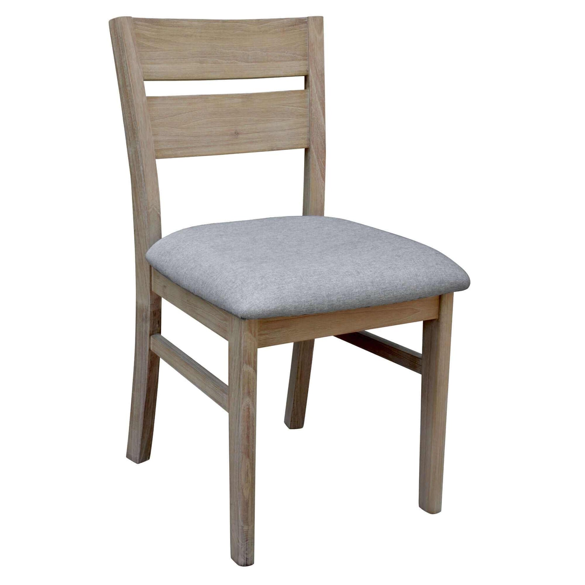 Tyler Solid Acacia Wood Dining Room Chairs Set of 6 - Brushed Smoke