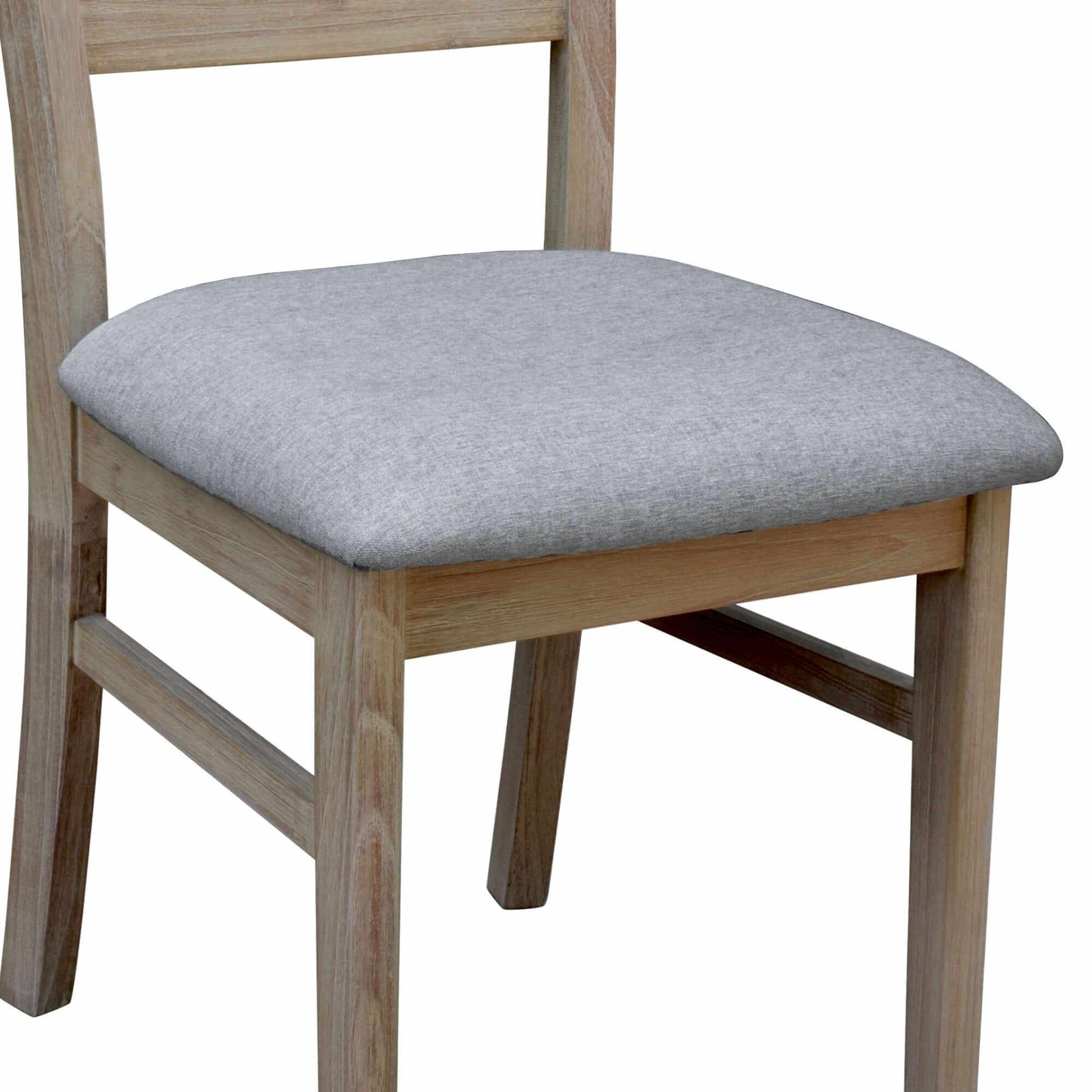 Tyler Solid Acacia Wood Dining Room Chairs Set of 6 - Brushed Smoke