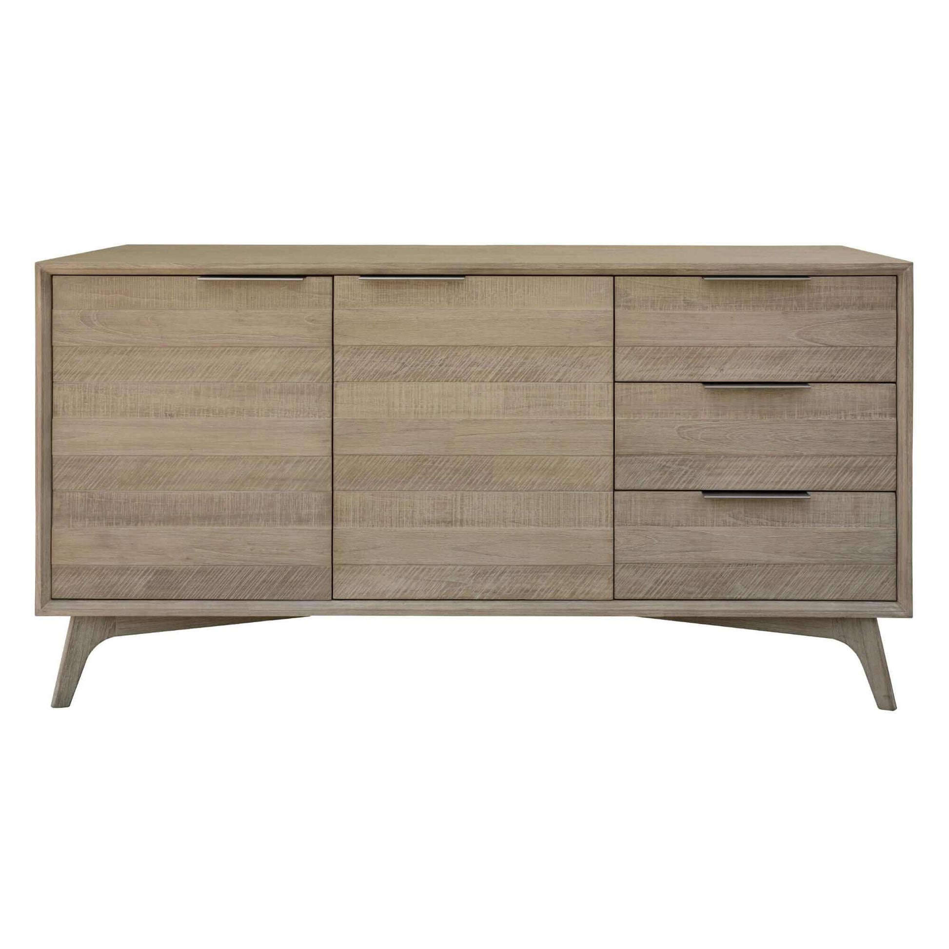 Tyler 166cm Solid Wood Buffet Table 2 Door 3 Drawer - Brushed Smoke