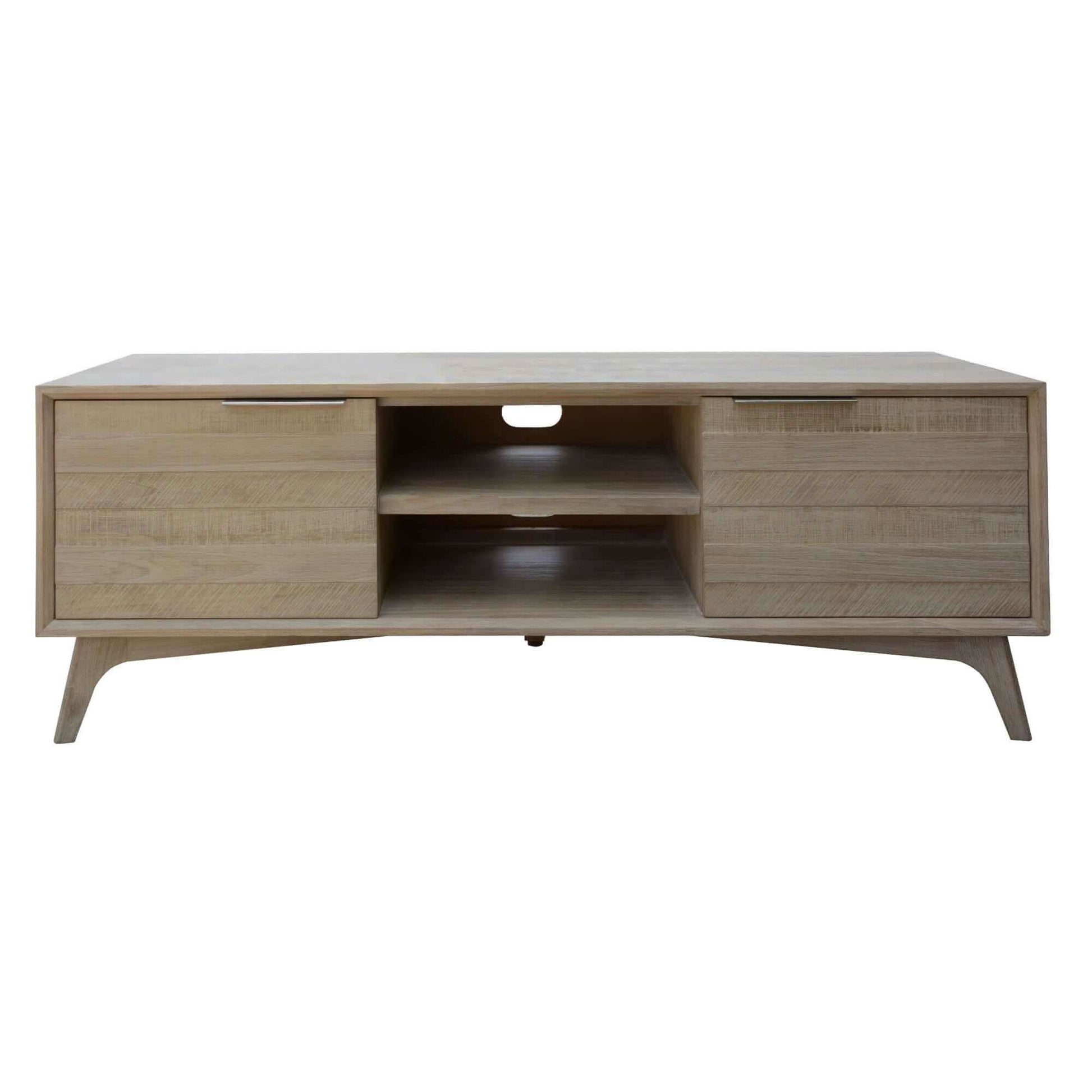 Tyler 166cm Modern Entertainment Center 2 Door - Brushed Smoke