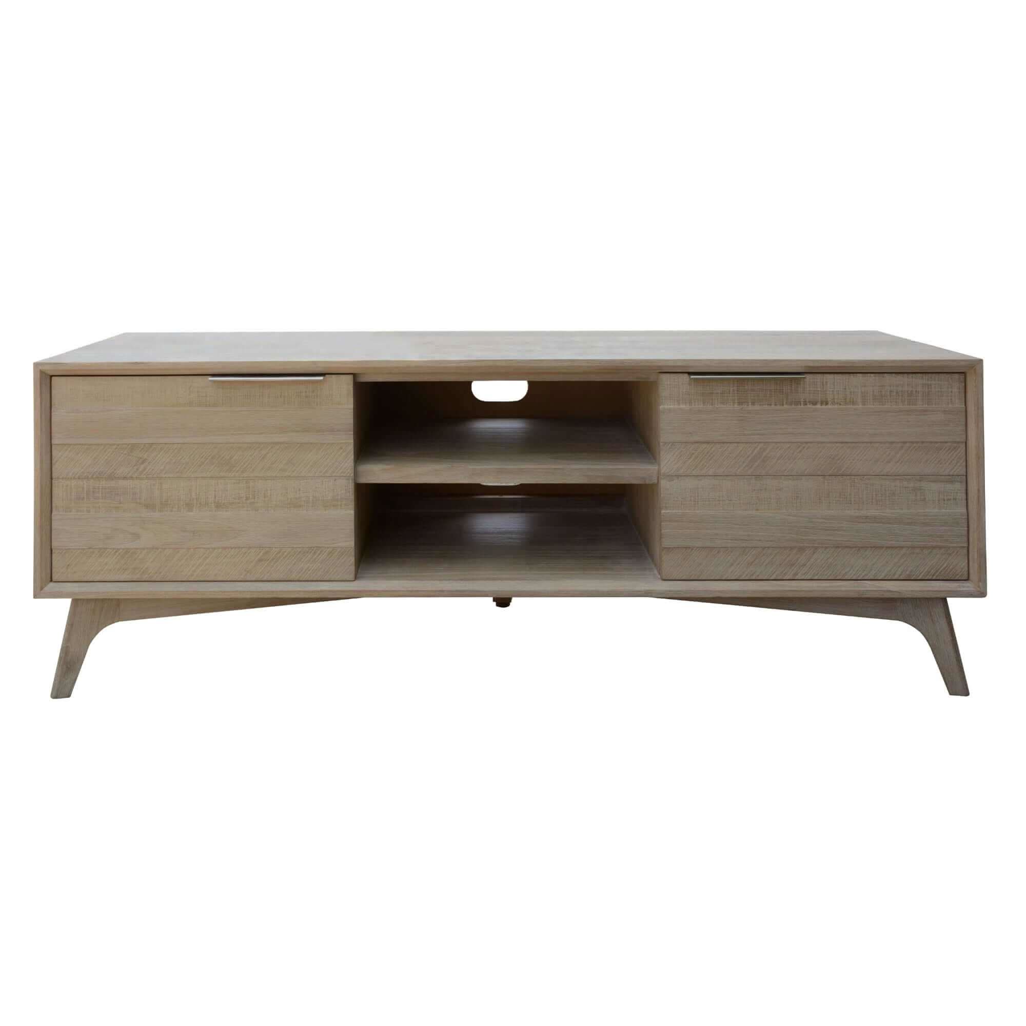 Tyler 166cm Modern Entertainment Center 2 Door - Brushed Smoke