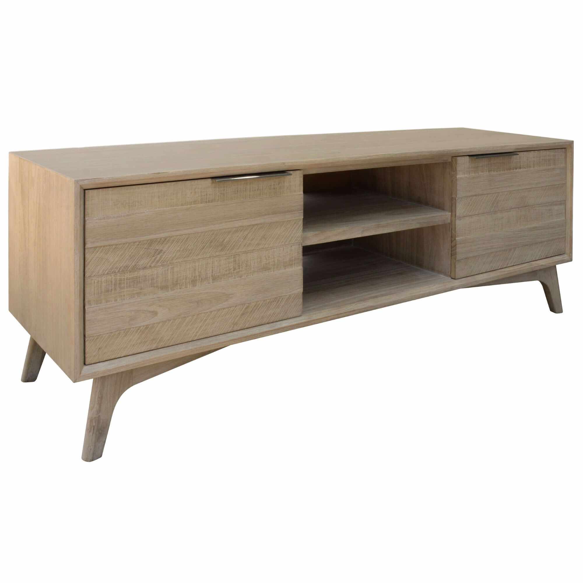 Tyler 166cm Modern Entertainment Center 2 Door - Brushed Smoke