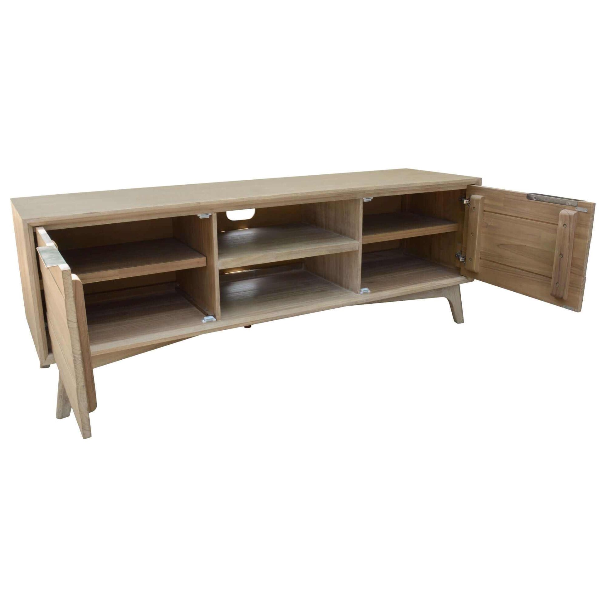 Tyler 166cm Modern Entertainment Center 2 Door - Brushed Smoke