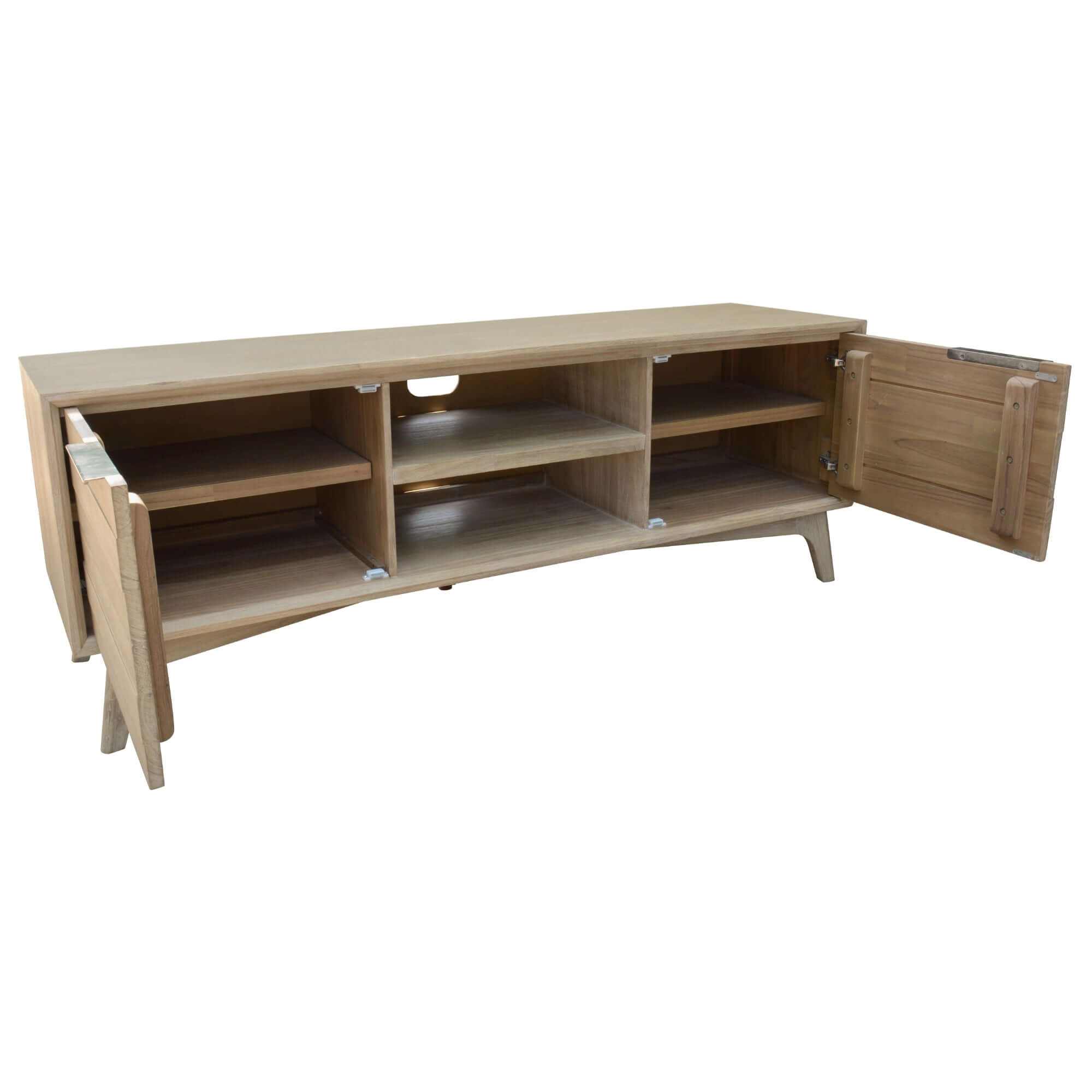 Tyler 166cm Modern Entertainment Center 2 Door - Brushed Smoke
