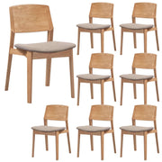 Emilio 8pc Set Scandinavian Dining Chairs - Oak