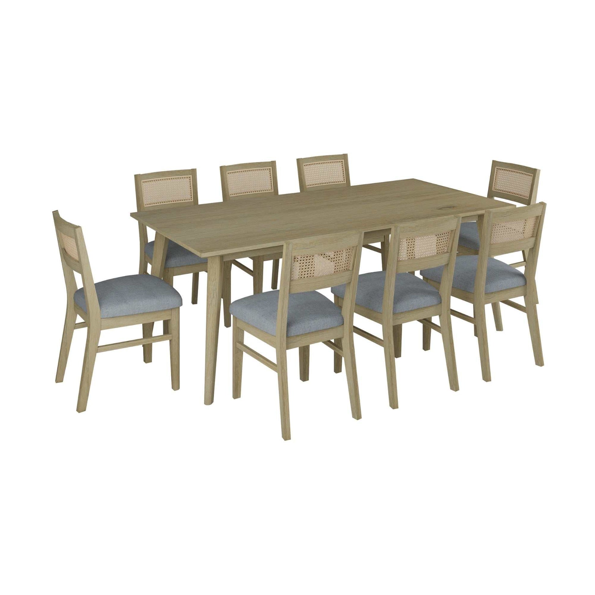 Grevillea 9 Piece Dining Room Table Sets 210cm Table 8 Chairs