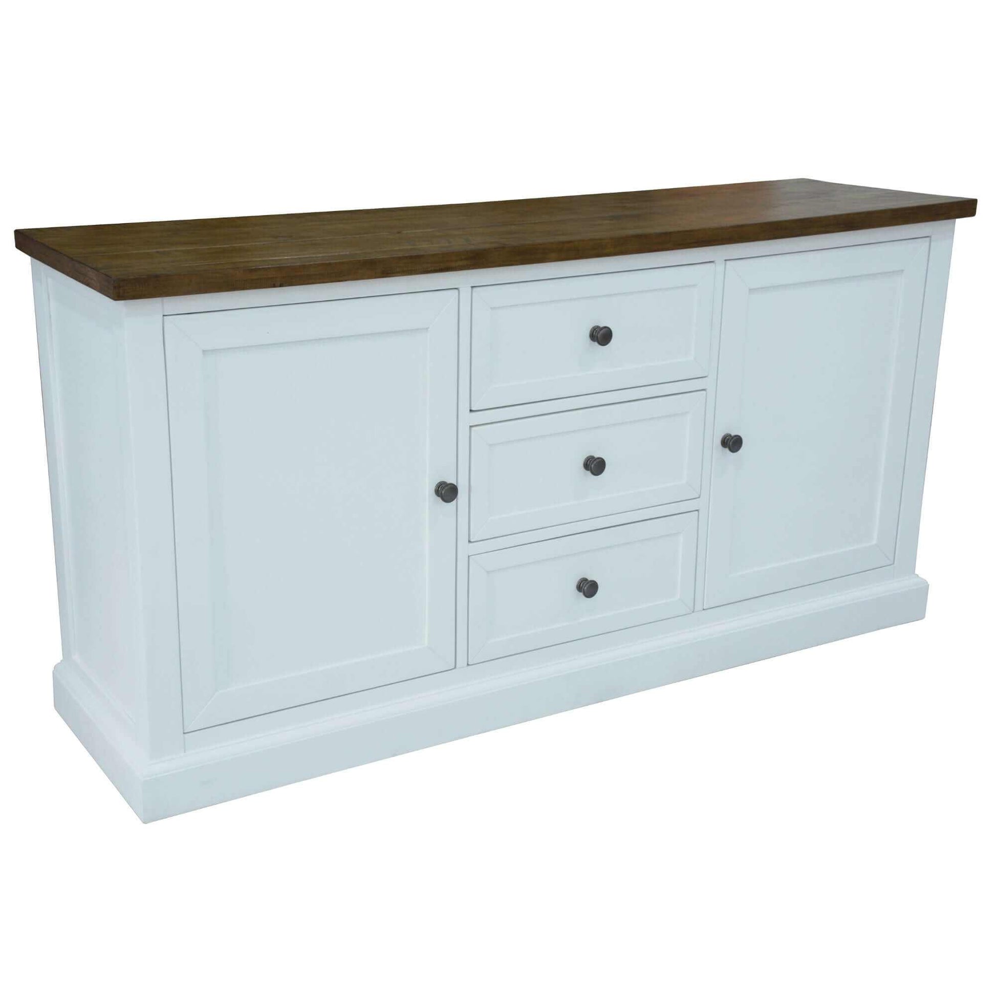 Norah Solid Acacia Timber Sideboard Buffet Table 165cm 2 Door 3 Drawer