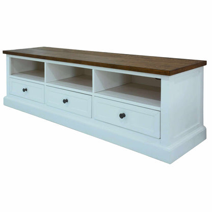 Norah ETU Entertainment TV Unit 180cm 3 Drawer Solid Acacia Timber Woo