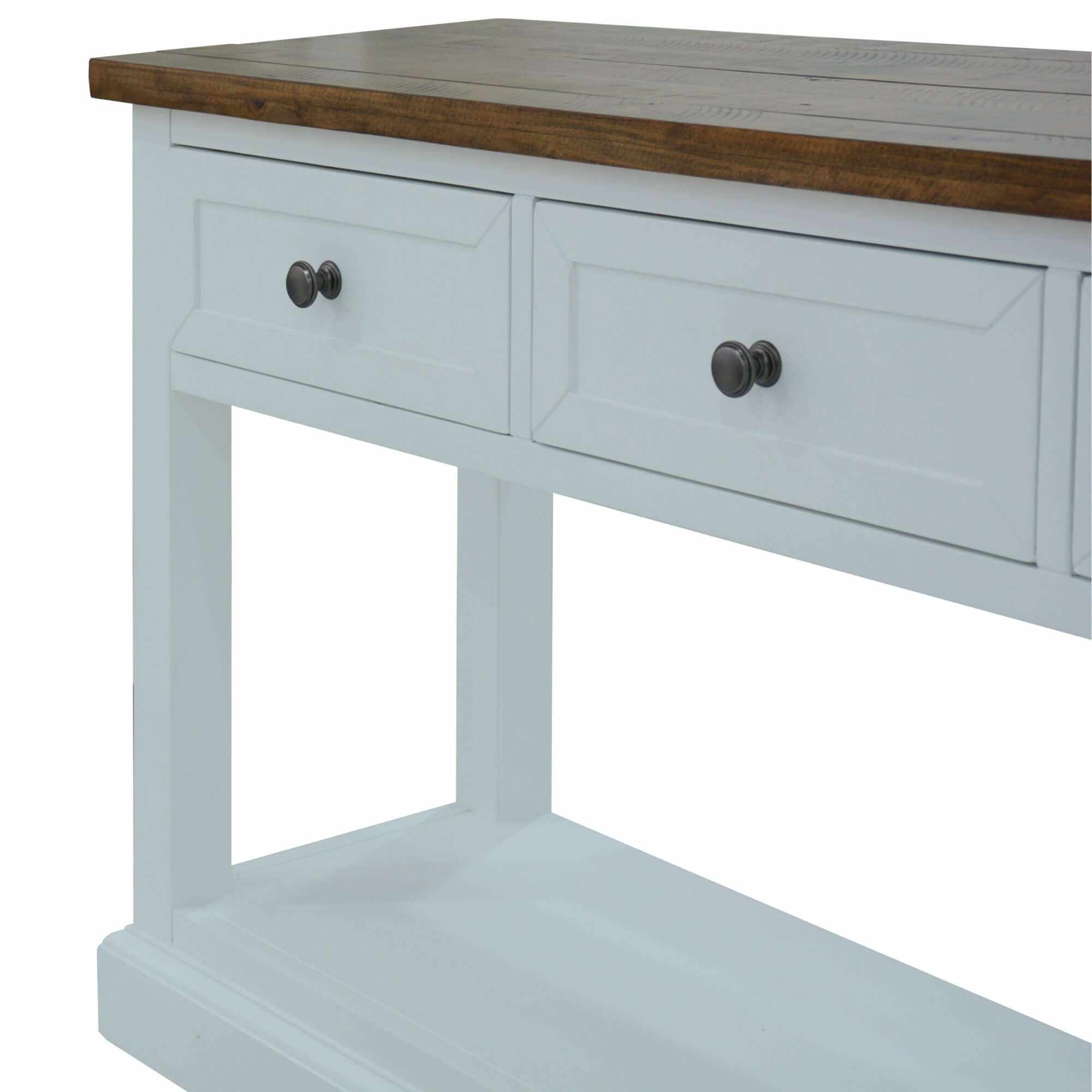 Norah Solid Acacia Hampton Style Console Table 140cm