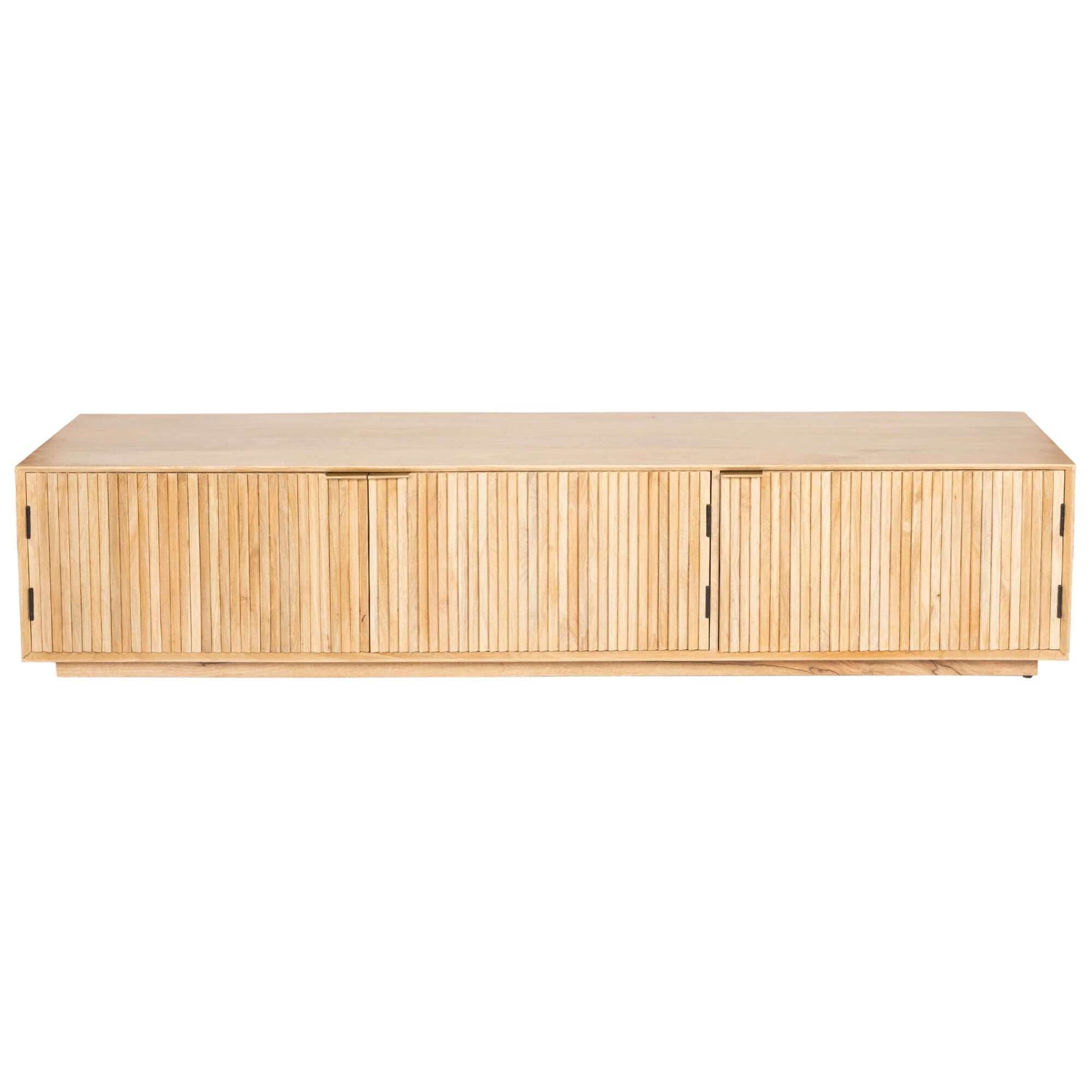 Cyrus Natural Wood TV Console 200cm 3 Door