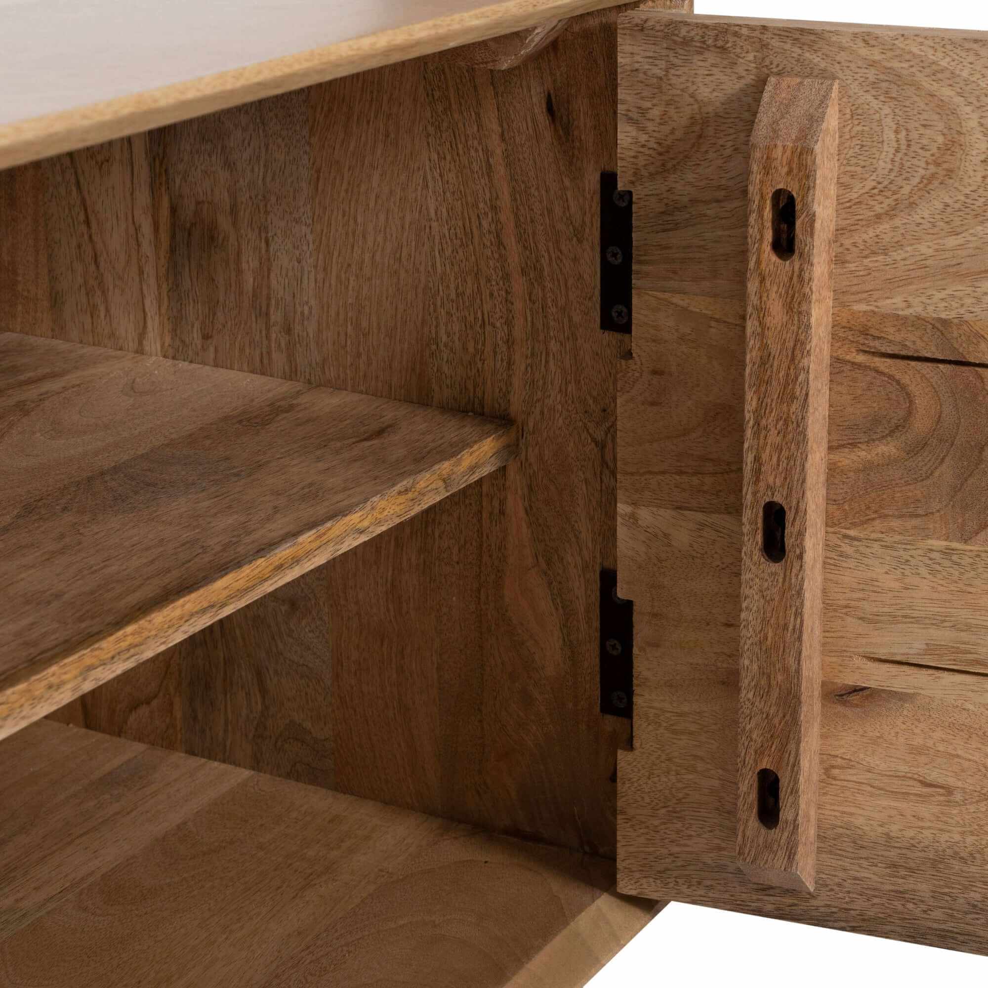 Cyrus Natural Wood TV Console 200cm 3 Door