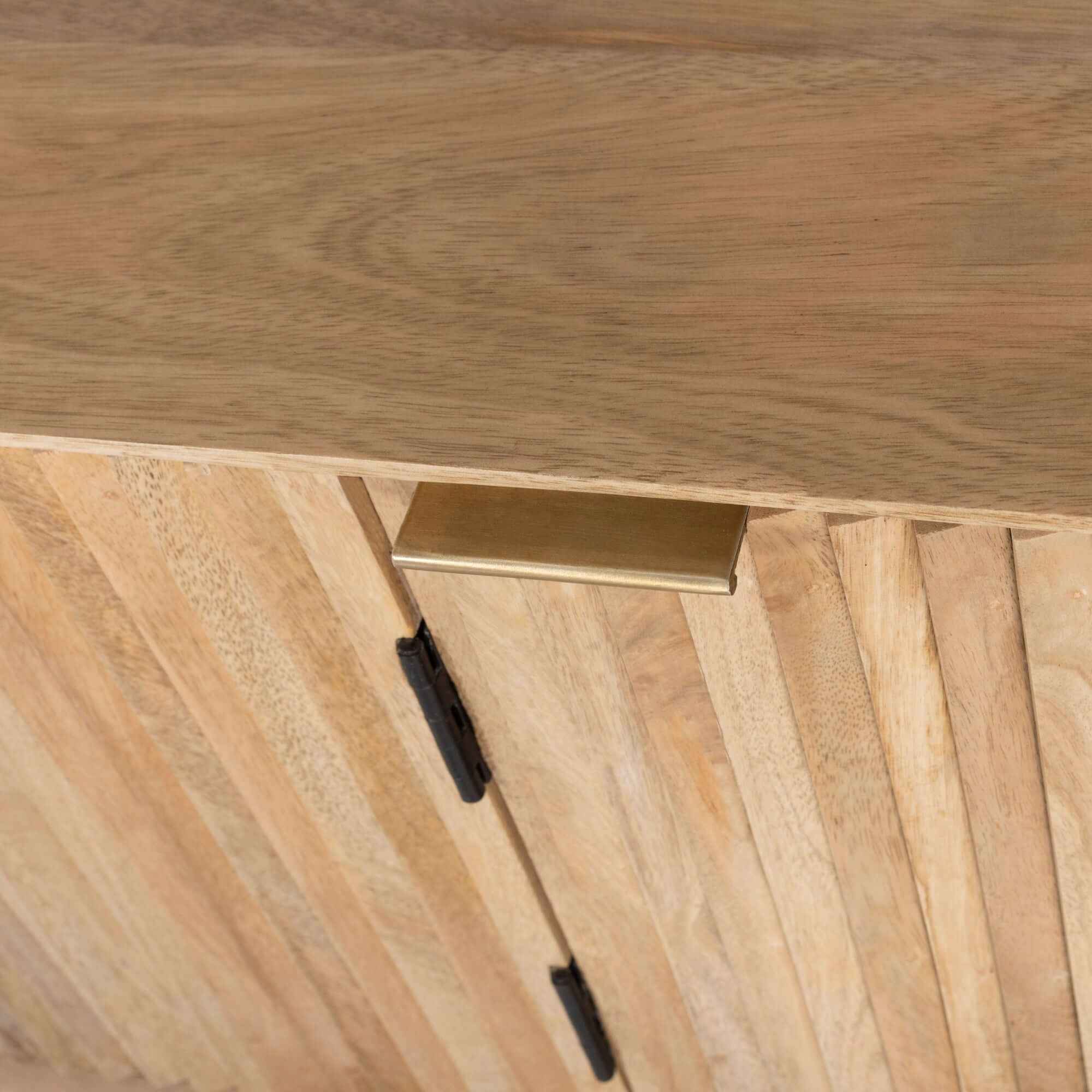 Cyrus Natural Wood TV Console 200cm 3 Door