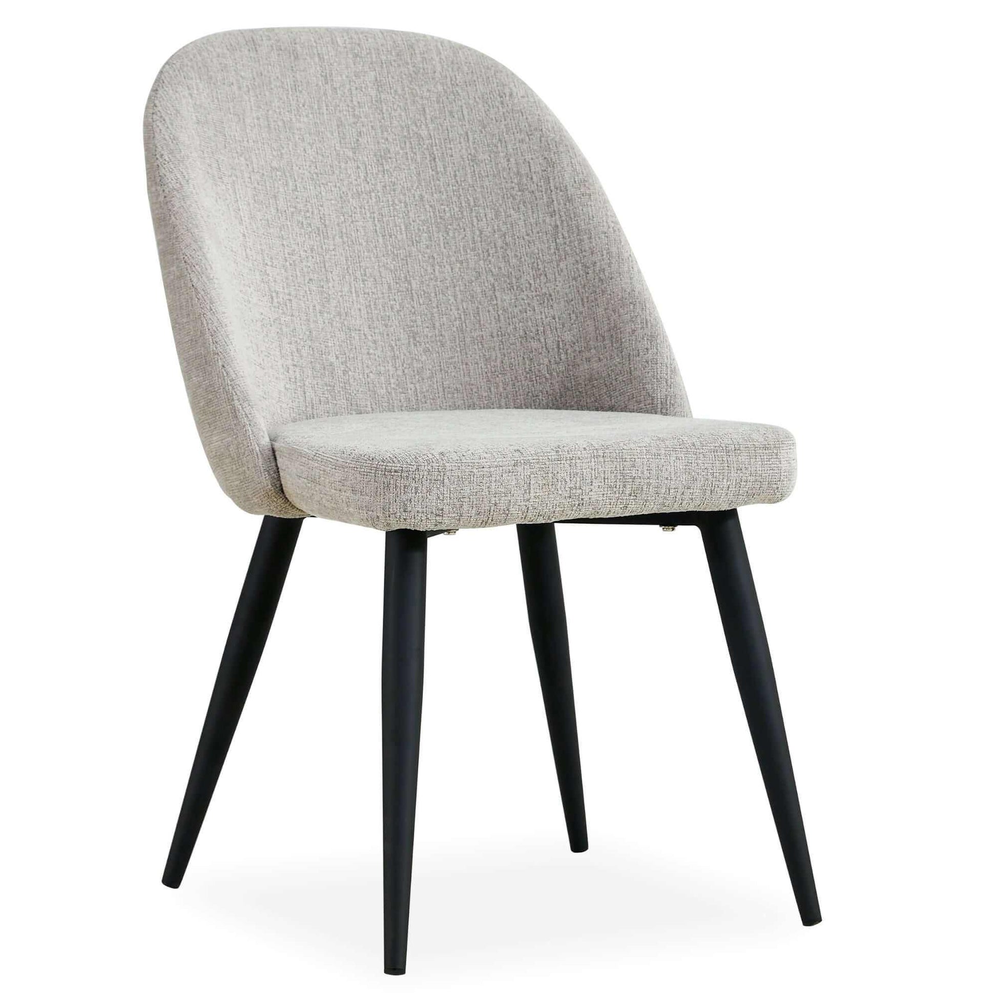 Erin Dining Chairs Set of 4 Fabric Seat with Metal Frame - Quartz
