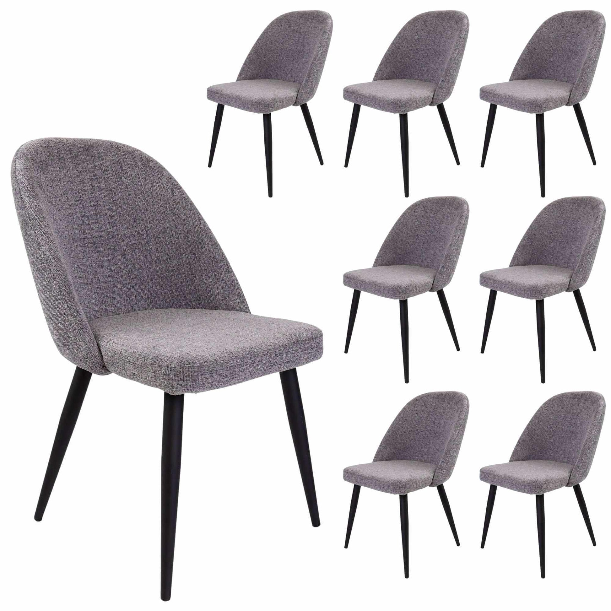 Erin Mid Century Modern Dining Chairs Set - Fog