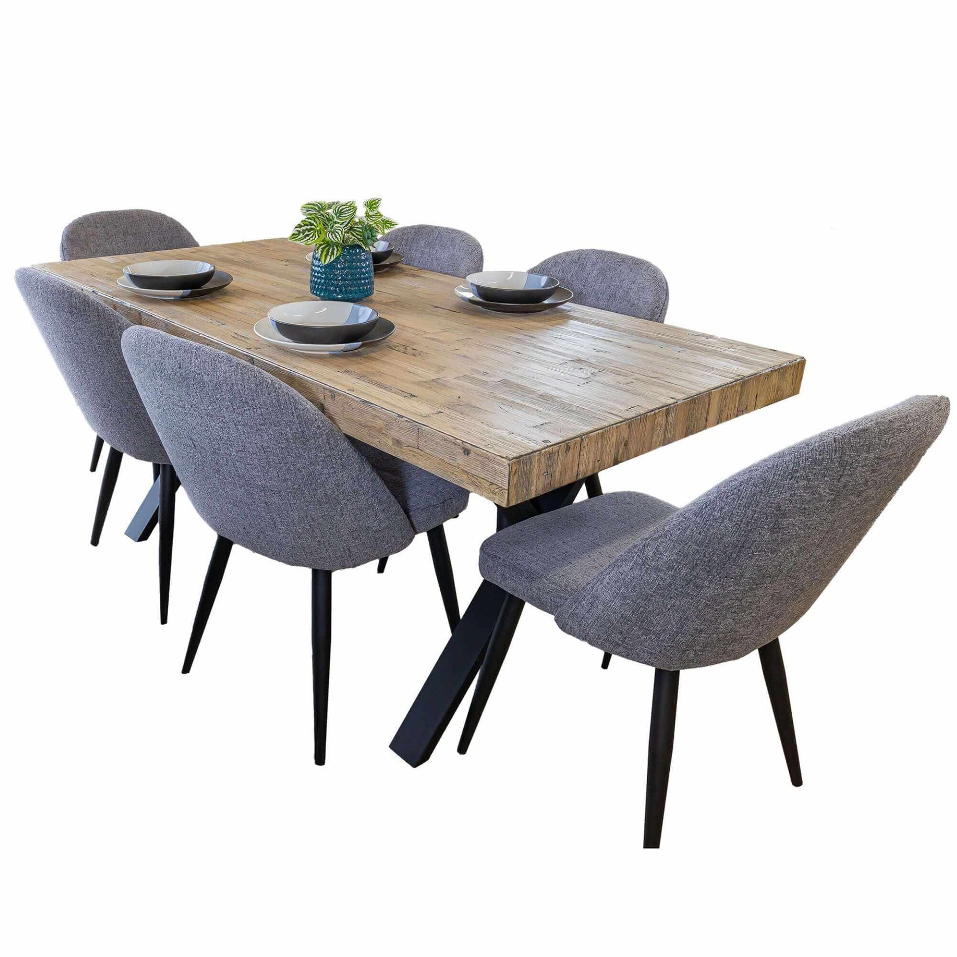 Erin Mid Century Modern Dining Chairs Set - Fog