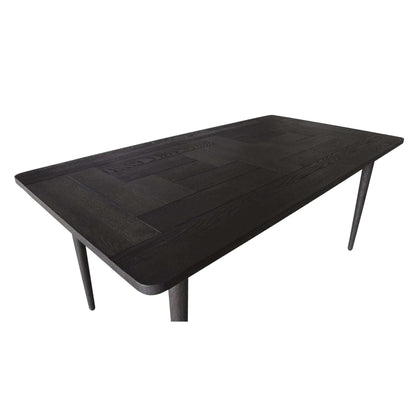 Claire Solid Oak Dining Table 180cm - Black