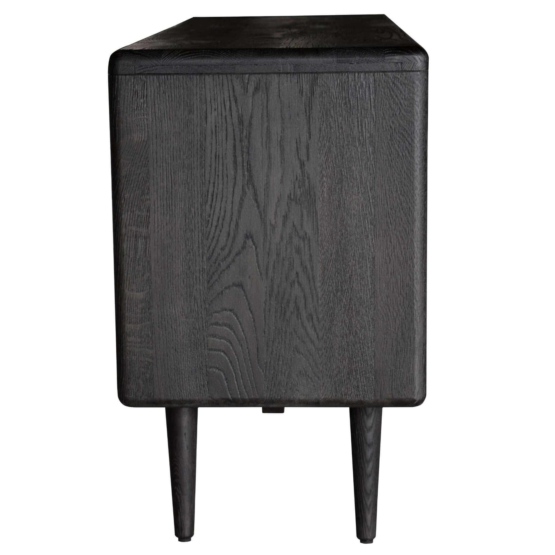 Claire Solid Oak Sideboard 160cm 3 Door - Black