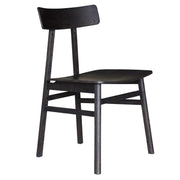 Claire Solid Oak Black Wooden Dining Chairs Set of 4
