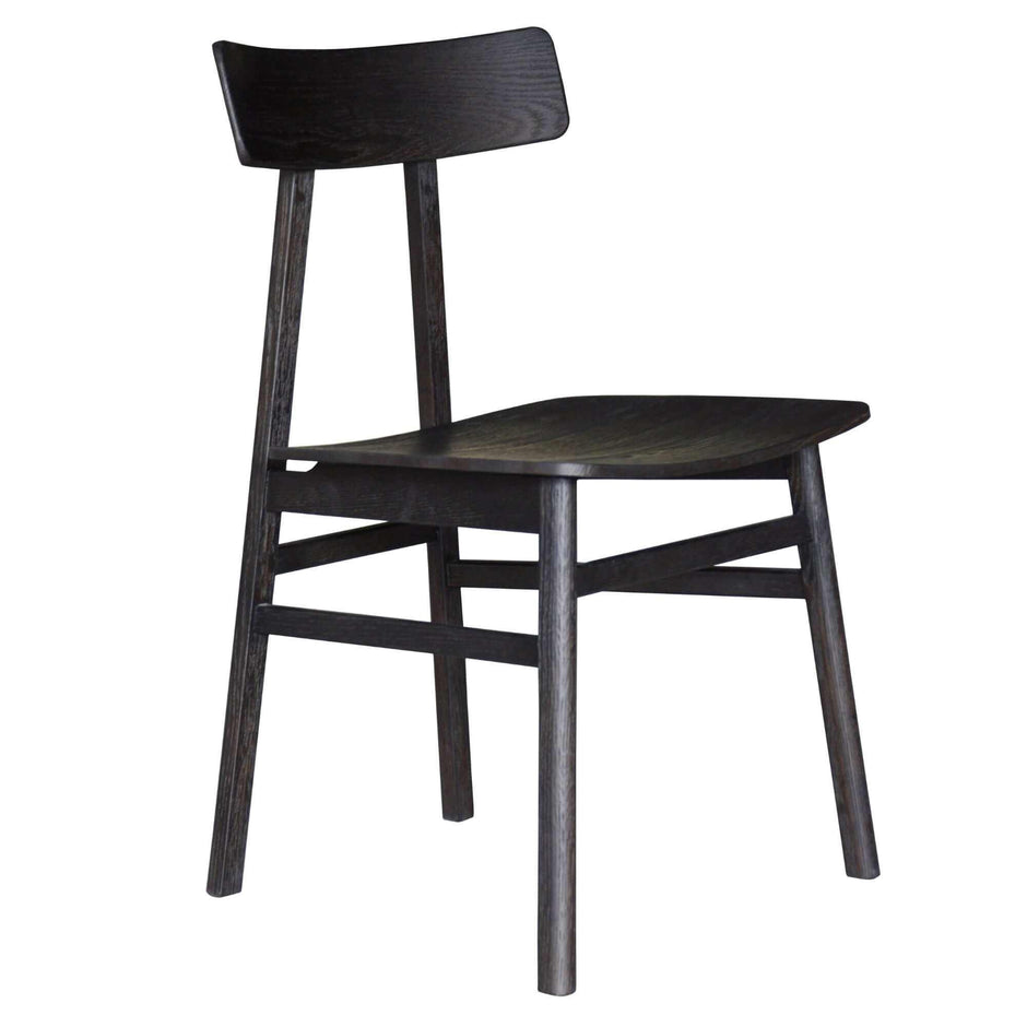 black solid wood chairs