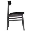 black solid wood chairs