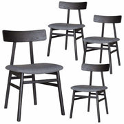 Claire Set Of 4 Mid Century Dining Chairs - Black